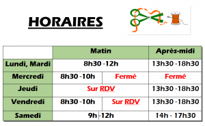 Tablau horaires